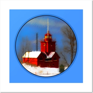 Big Red Lighthouse, Holland Michigan Posters and Art